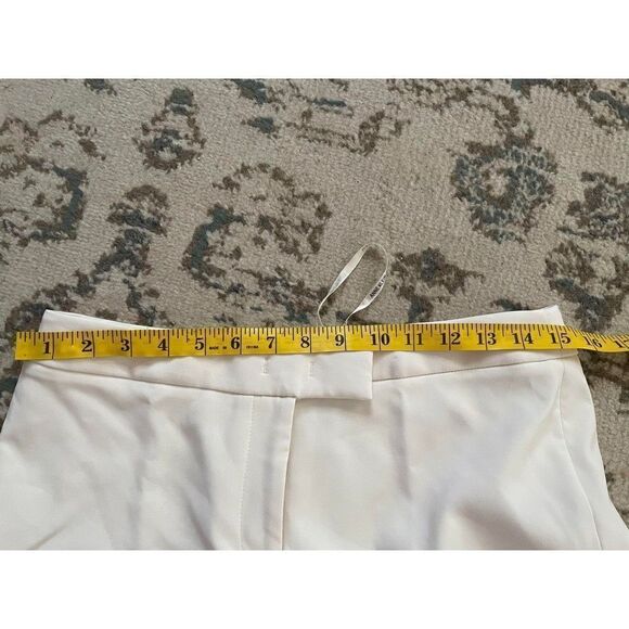 Anne Klein AK  Womens 4 Straight Leg Pant White Cropped - Picture 9 of 9